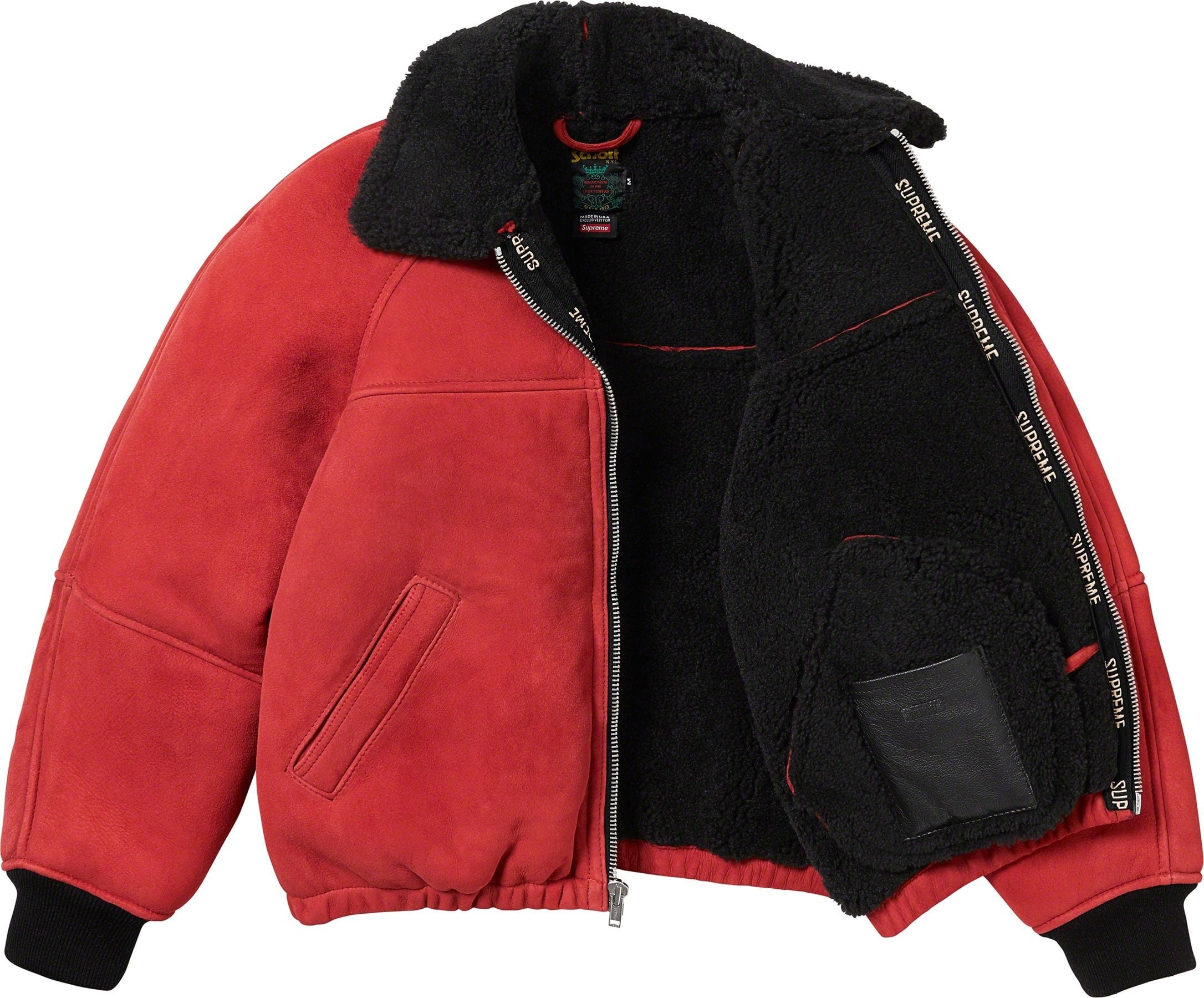 Supreme®/Schott® Shearling Bomber Jacket view 19
